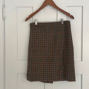 JCrew plaid knee length pencil shirt